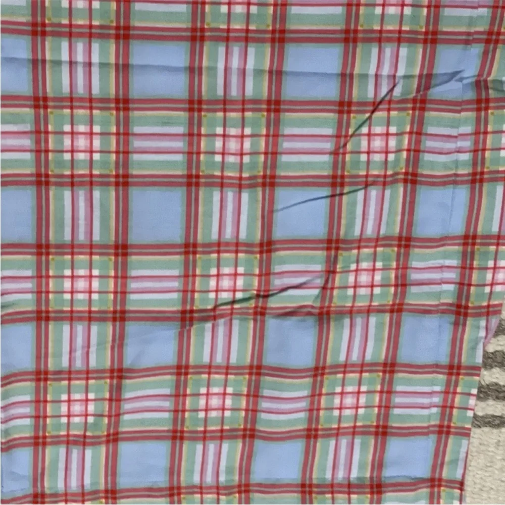 2 IKEA plaid euro shams 26”